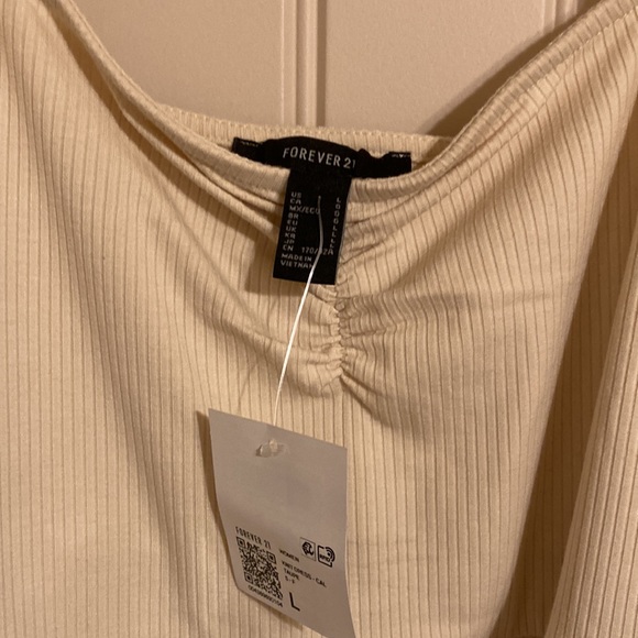 Forever 21 Spaghetti Strap Overwrap Across Front Ruching on Side Dress Sz L NWT - Picture 2 of 6